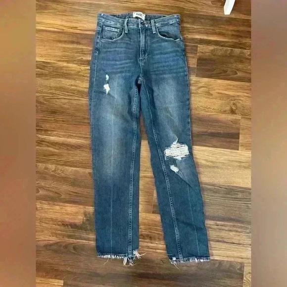 PAIGE High Rise Sarah‎ Straight Vintage Denim size 25 - Picture 1 of 11